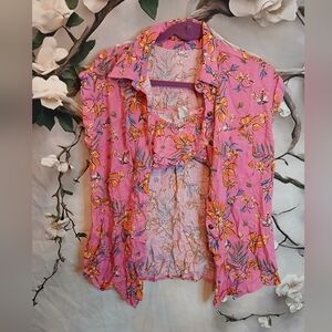 Floral Pink Women's Top 2pc